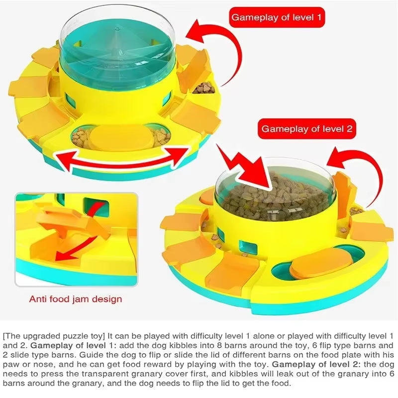 New Dog Puzzle Toy Slow Feeder Interactive Increase Puppy IQ Food Dispenser Slowly Eating Nonslip Bowl Pet Cat Dog Training Game