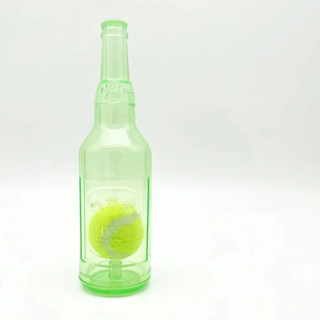 Pet Toy Dog Bite-Resistant Squeaky Tennis Ball Bottle for Self-Entertainment, Boredom Relief, Durable Chew Toy, Interactive Dog Toy
