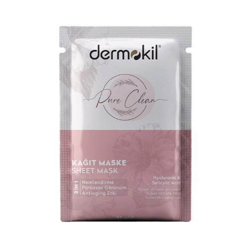 Dermokil Pure Clean 3 In 1 Kağıt Yüz Maskesi 23 ML