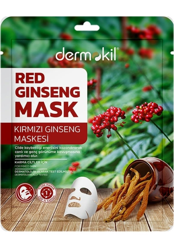 Dermokil Karma Ciltler İçin Kırmızı Ginseng Maskesi 20 ML